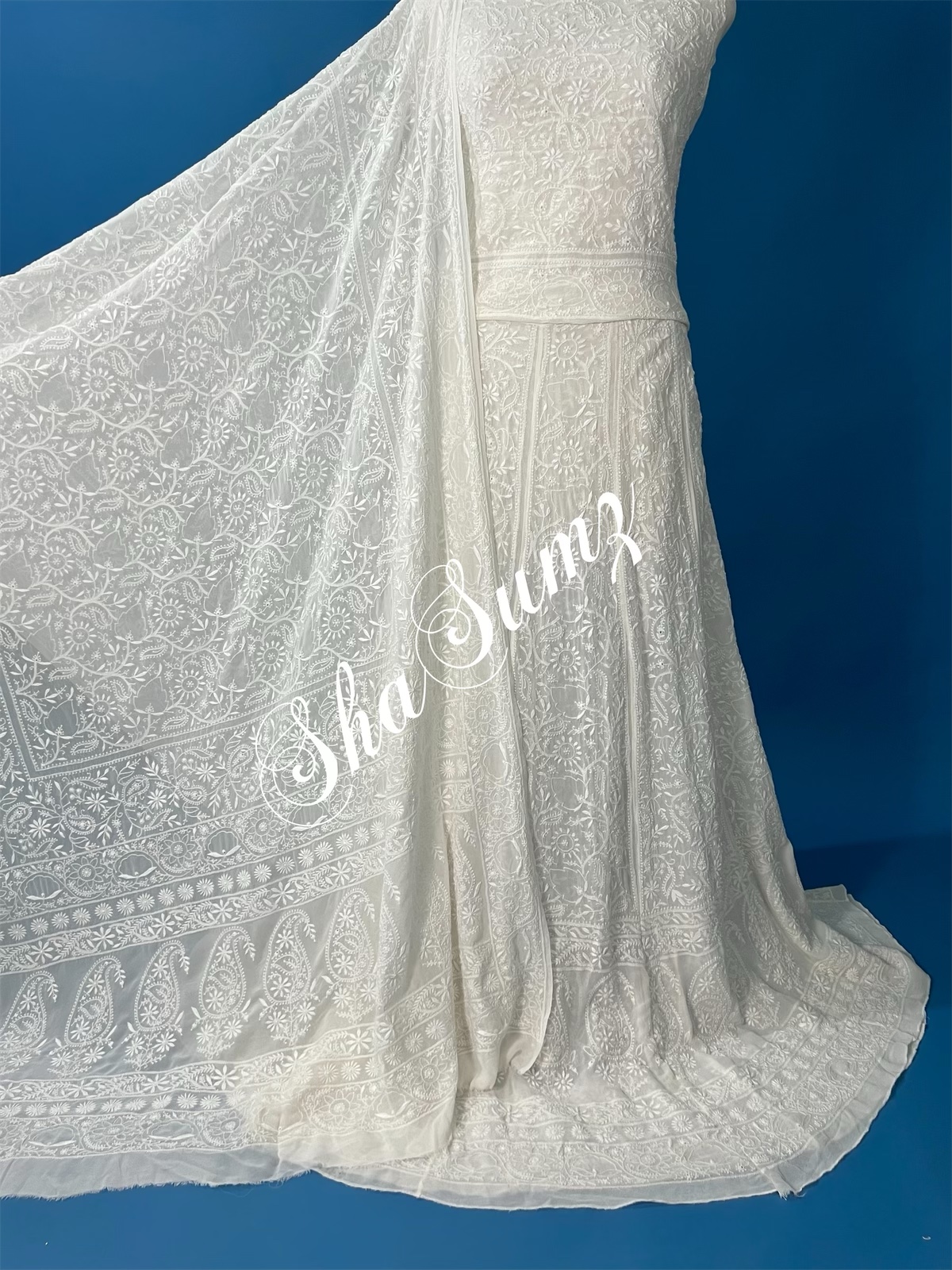 Handmade Chikankari Lehenga SSL713