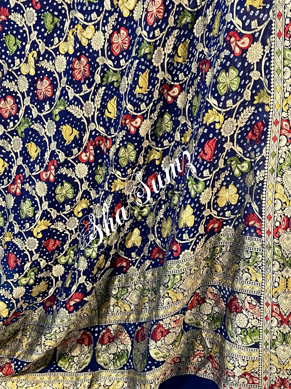 Banarsi Bandhej & Mukaish Dupatta BBB314