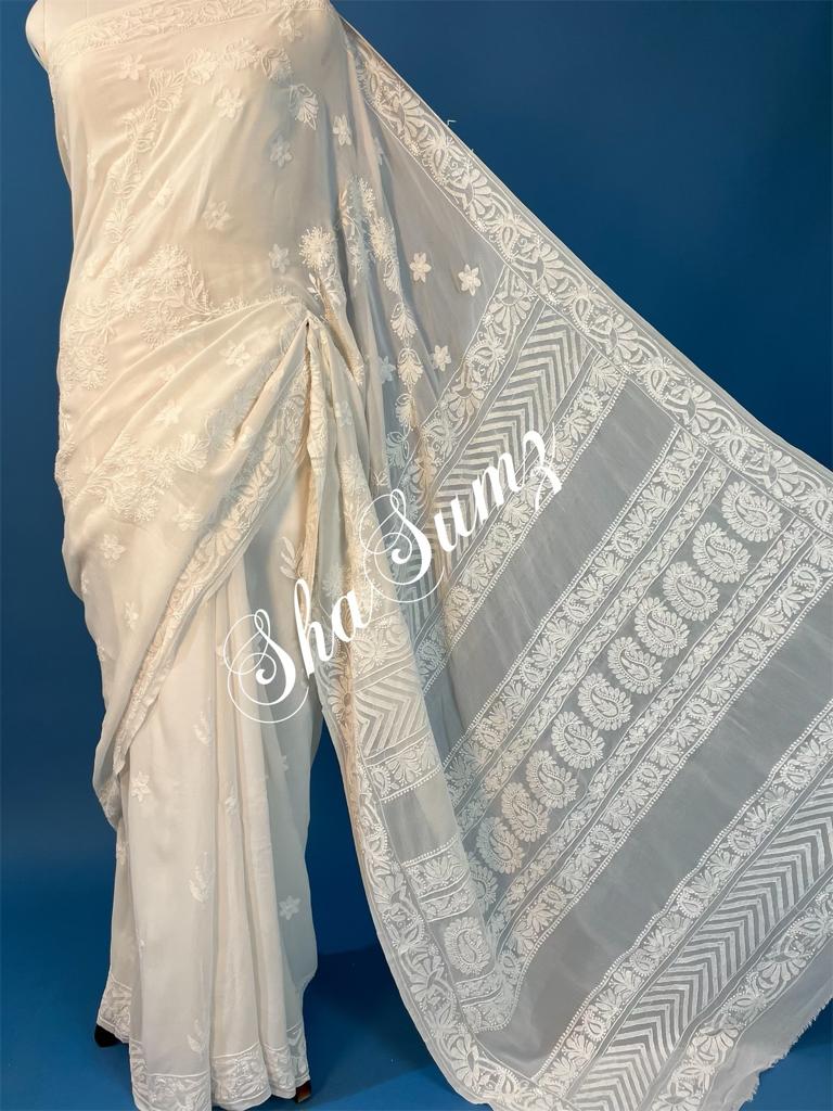 Hand embroidered Sarees CKS314