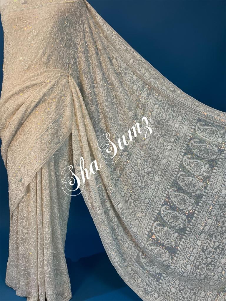 Hand embroidered Sarees CKS315