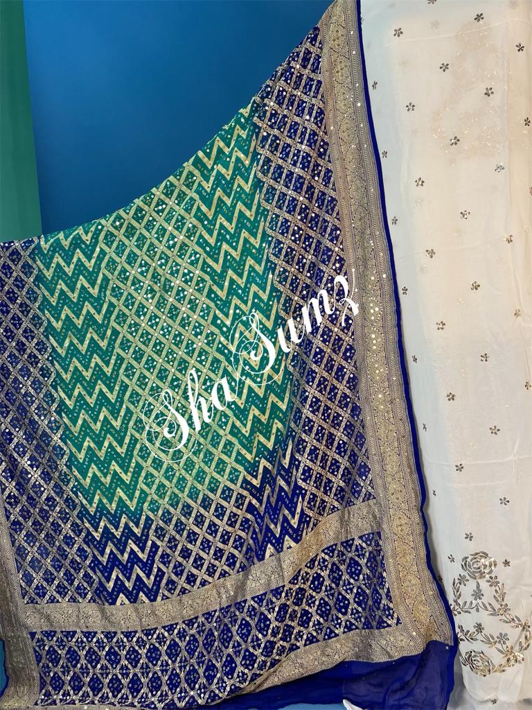 Banarsi Bandhej dupatta with Mukaish work BB824