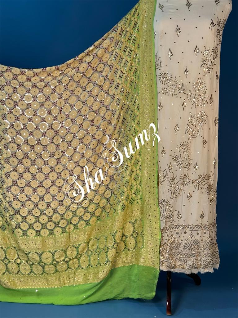 Banarsi Bandhej dupatta with Mukaish work BB825