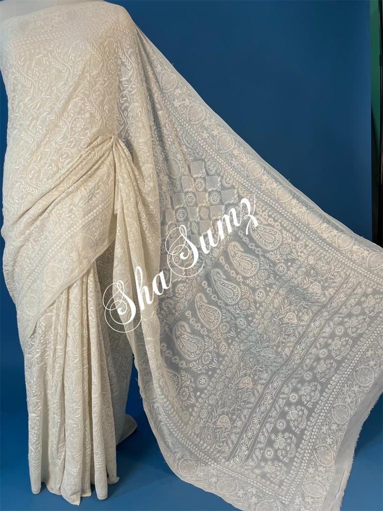 Hand embroidered Sarees CKS414