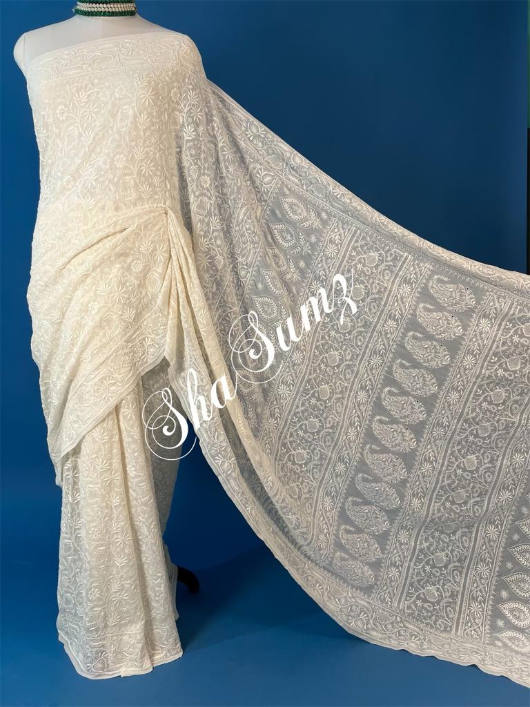 Hand embroidered Sarees CKS415